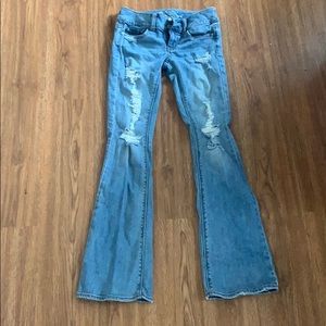 Distressed jeans